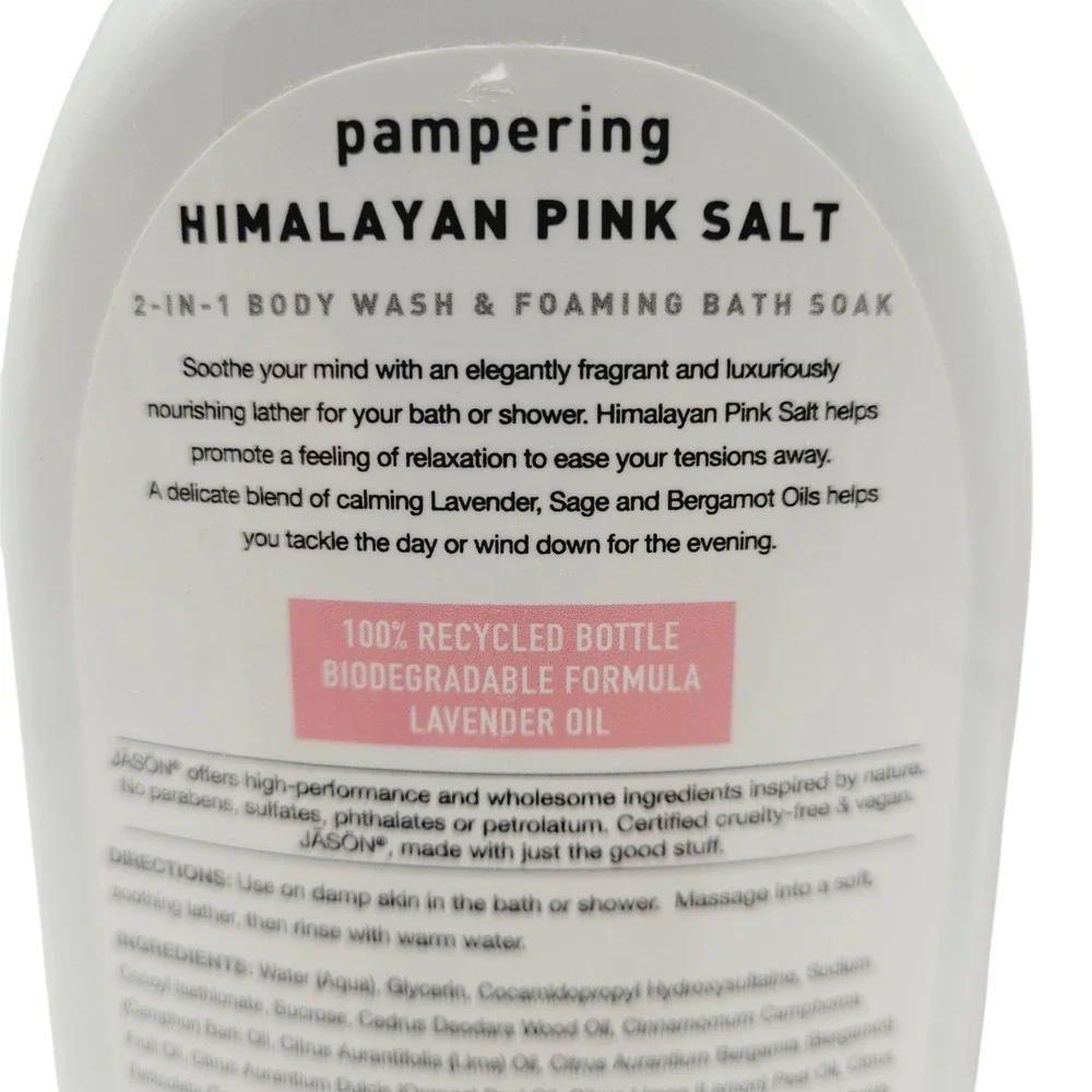 JASON Himalayan Pink Salt Body Wash 30oz 2 Pack Gentle Cleansing Vegan‎ Formula